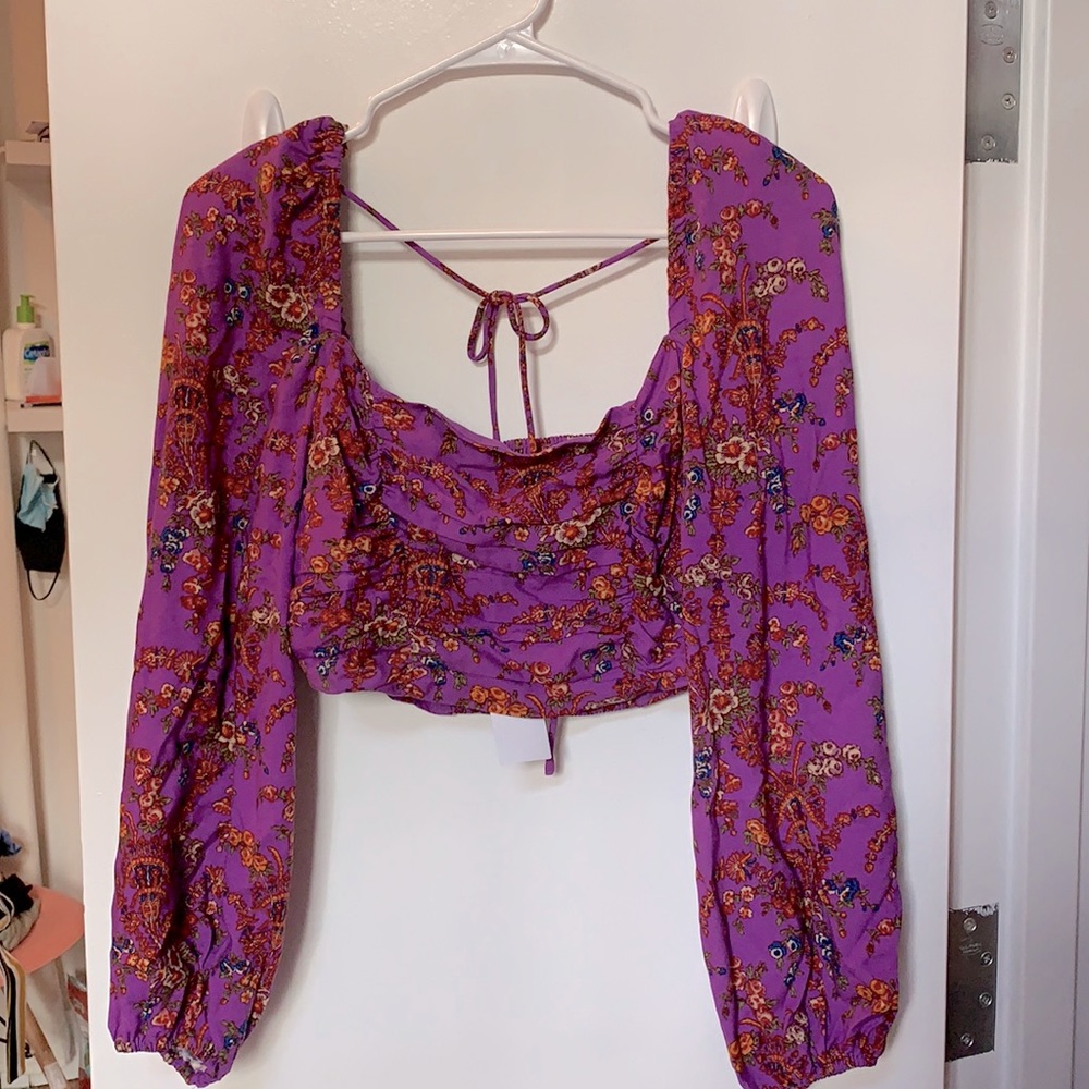 Urban outfitters long sleeve crop top